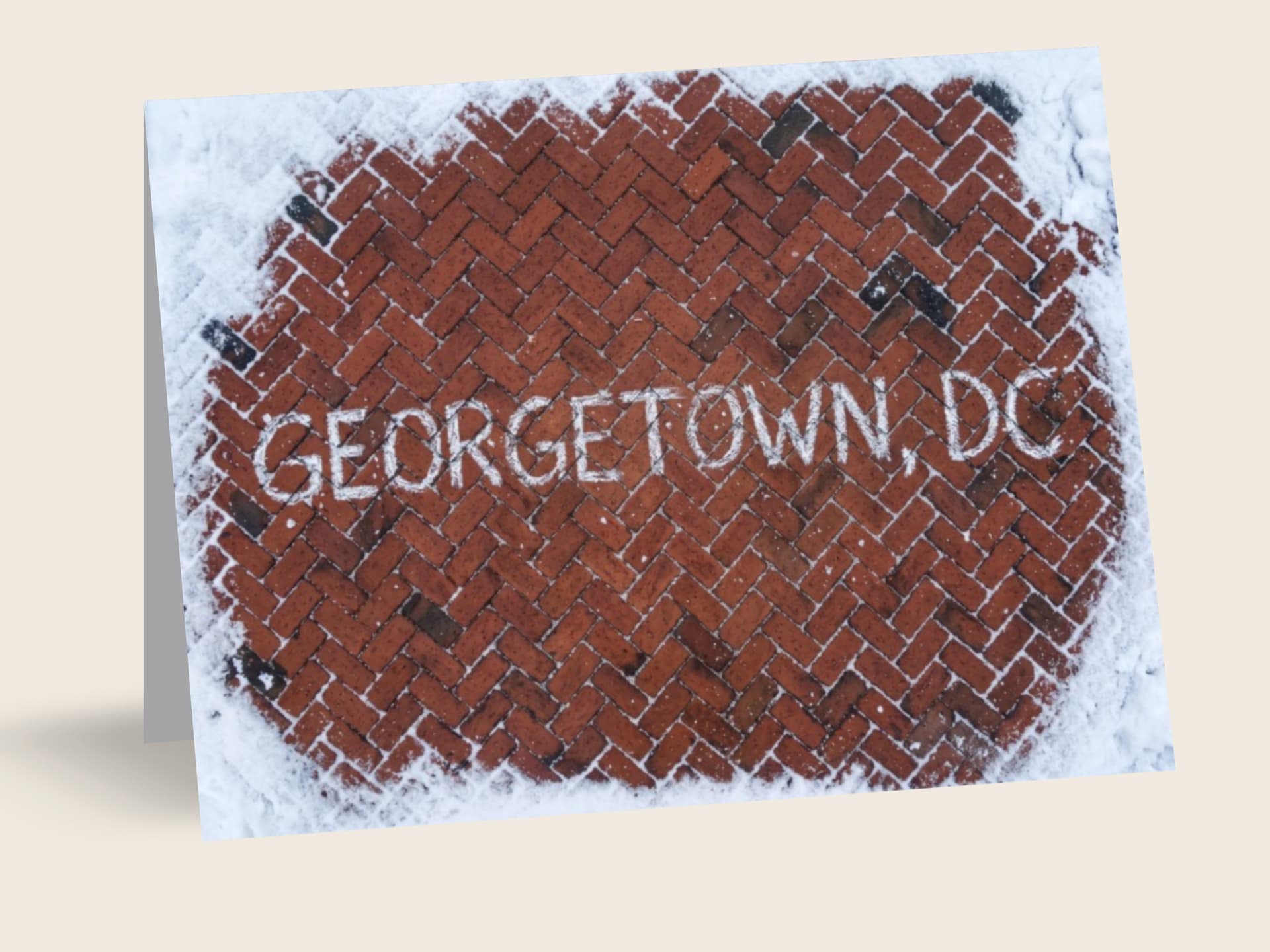 Brick Sidewalks in Snow — Georgetown, DC