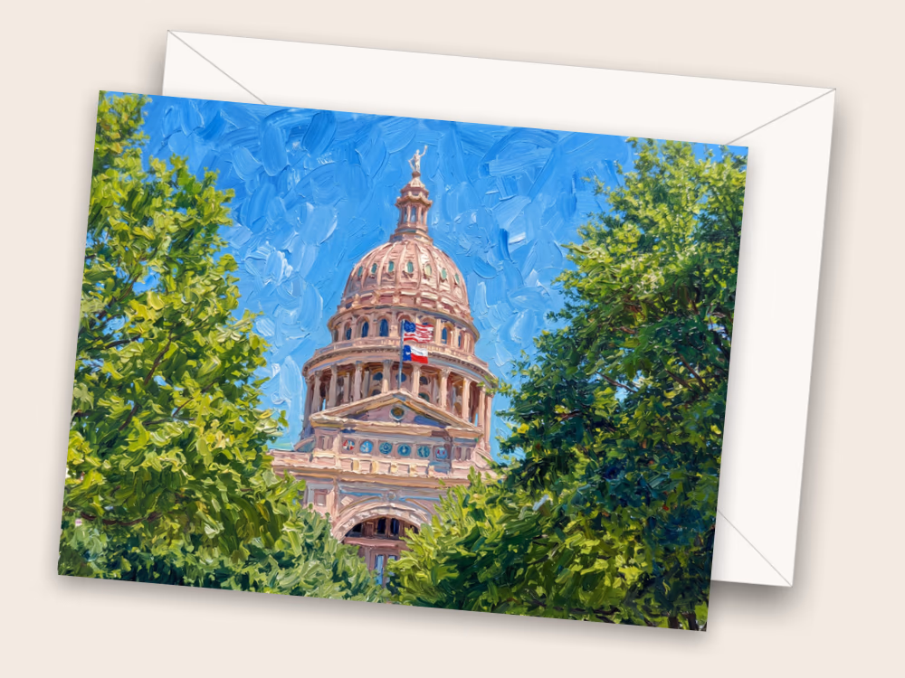 Texas State Capitol — Austin, TX — Front w/ Envelope