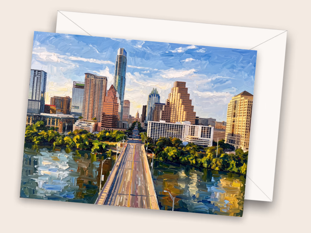 Congress Avenue Bridge — Austin, TX — Front w/ Envelope