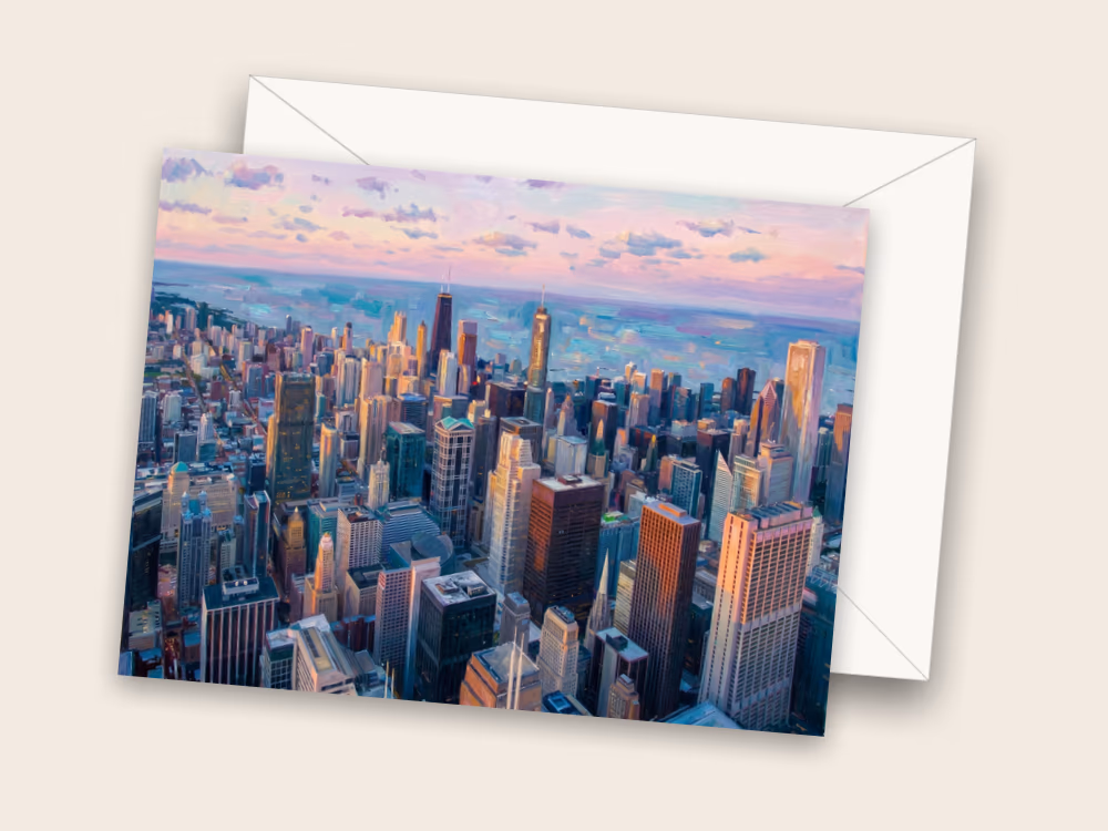 Skyline at Sunset — Front w/ Envelope