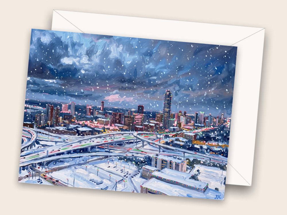 Holiday Lights Downtown — Houston, TX — Front w/ Envelope