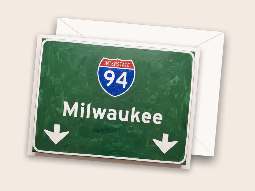 Highway Sign — Front w/ Envelope