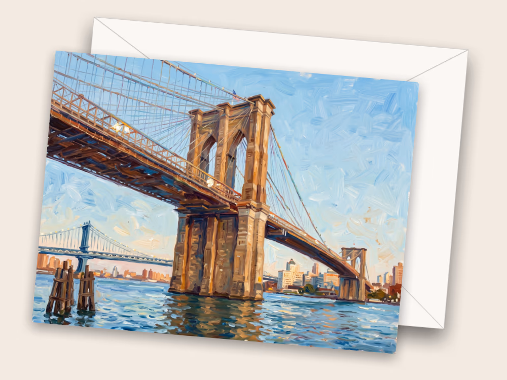 Brooklyn Bridge — New York, NY — Front w/ Envelope