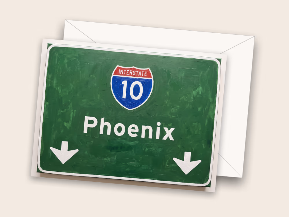 Highway Sign — Front w/ Envelope