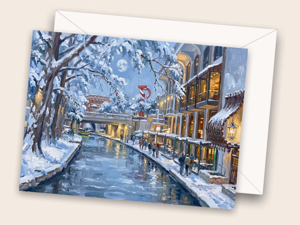 Holiday Lights on the River Walk — San Antonio, TX — Front w/ Envelope